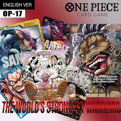 Diy ENGLISH One Piece Op-17 The Worlds Strongest Warriors Eb04-061 Monkey D Luffy Op17-118 Rocks Op1