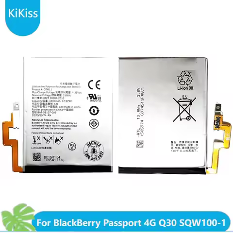 3400mAh BAT-58107-003 Replacement Mobile Phone Battery For BlackBerry Passport 4G Q30 SQW100-1 SQW10