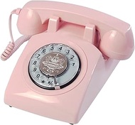Pink Telephones, Corded Telephone Classic Rotary Dial Home Phones Antique Vintage Phone of 1930s Old