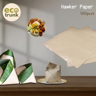 [100pcs] Hawker Paper/Food Paper Wrap/Kertas Minyak Bungkus Makanan/Nasi Lemak Kertas Balut Burger/T