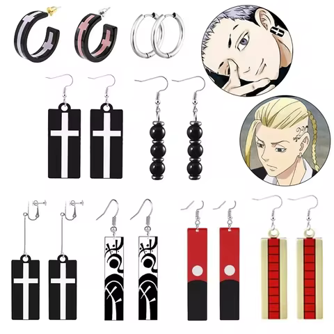 Japanese Anime Revengers Earrings Cosplay Kazutora Mitsuya Wakasa Imaushi Izana Kurokawa Drop Women 