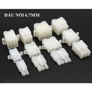 KO DÂY-ĐẦU NỐI 3191 6.7MM (k/cách tâm 2 cos) (đã gồm cos) 2P 3P 4P 6P 9P 12P 15P màu trắng