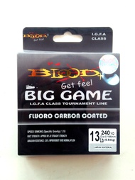 Senar Pancing Blood Big Game  0.13 0.16 0.24 0.29 0.33 0.37 0.40 Fluoro Carbon Coated Kuat Bagus Tah