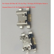 5-100pcs Charging Pin Port Connector For Honor 8X Max 8C 10 Lite Play 7 9i Enjoy 9S 9E 9plus 9max Hu