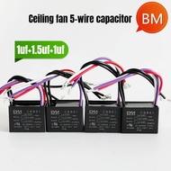 Bm CBB61 5-Wire Capacitor 1+1.5+1uf 500VAC/450VAC Ceiling Fan Speed Regulating Capacitor High Qualit