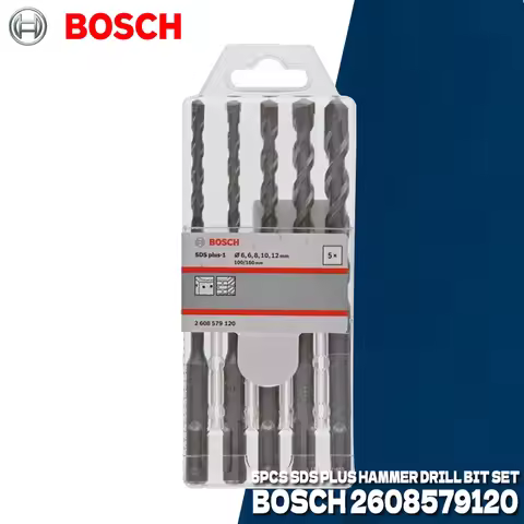 BOSCH SDS Plus-5X Hammer Drill Bit SET 5 Pieces Professional Drill Bits Bosch Rotary Hammer Accessor