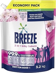 Breeze 2in1 Silky Sakura Liquid Detergent 3.2kg