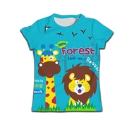 Girl T Shirt Kids Tropical Fish Graphic Girls Clothes From 3 to 12 Years Old Cartoon Short Sleeve T-