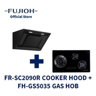 FUJIOH FR-SC2090R Inclined Cooker Hood (Recycling) and FH-GS5035 Gas Hob with 3 Burners