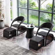 Outdoor Rattan Chair Coffee Table Table And Chair Combination Balcony Garden Design