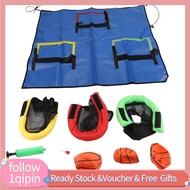 1qipin.my Greensen Trampoline Basketball Hoop Set with 3 Inflatable Balls Pump & Needle Folding Desi