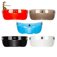 [kokiya] Motorcycles Helmet Peak Shield Open   Shade  Replacement w/ 3 Snap Scratch Resistant for 3/
