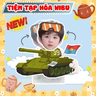 Battery-powered shaking head Standee 390 Tank Independent Freedom National Flag Printed on Demand Fa