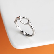 S925 Sterling Silver Ring Holder Empty Holder Female Bamboo Ring Holder Inlaid Jade Hetian Jade Gem 
