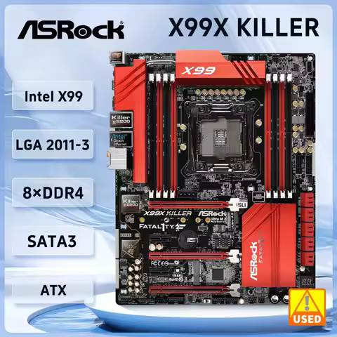 X99 Motherboard ASRock X99X KILLER Motherboard LGA 2011-3 8×DDR4 support E5-2667 v4 i7-6850K E5-2629