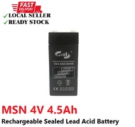 MSN 4V 4.5Ah Rechargeable Sealed Lead Acid Battery - NP4.5-4