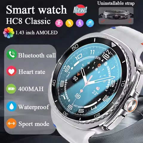 HC8 Classic Smart Watch 1.43-inch AMOLED Bluetooth Call Heart Rate AI Voice IP68 Waterproof Sports M