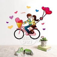 -Generation wall stickers romantic cycling home wall decoration stickers for bedroom wall sticker