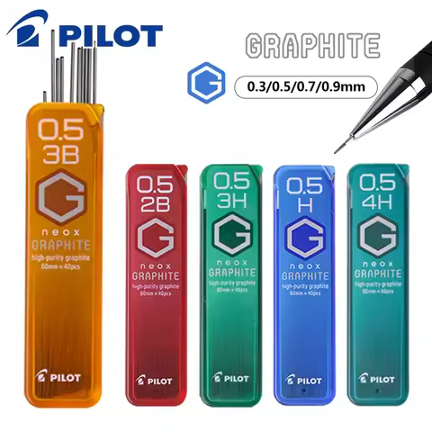 1pcs Japan PILOT Mechanical Pencil Lead High-purity 0.3/0.5/0.7/0.9mm HB 2B Hard To Break Lead Cute 
