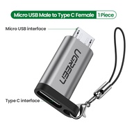 UGREEN Type C Female To Micro USB Female To Male Converters For Xiaomi Samsung Charger Data Cable US