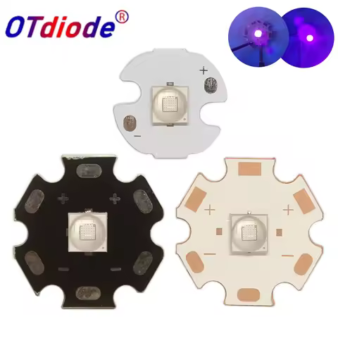 10W 5050 XML UV LED Beads XML2 SMD Chip Purple 3-3.7V 385nm 395nm 400nm Bead Diode Flashlight Part A