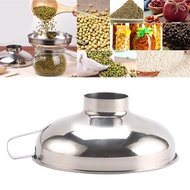 Food Grade Stainless Steel Wide Mouth Canning Funnel Salad Dressing Liquid Funnel Hopper
