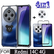 Redmi 14C 4G Shockproof Phone Case for Xiaomi Redmi 13 13C 12C A3 4 in 1 Camera Lens Glass Screen Pr