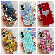 Xiaomi Poco C65 2023 Case astronaut flower Pattern mobile Phone Casing for Xiaomi PocoC65 C 65 Slim 