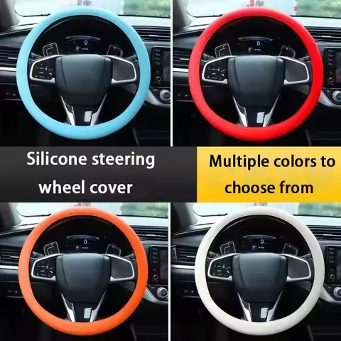 New car steering wheel cover anti slip silicone ice feeling ultra-thin washed all season universal s