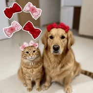 [RIBBON]|Migo Accessories A16| 3D Flower Pet Hair Clip Cat/ Dog Pet Cat Dog Ribbon Hair Pin Clip Nec