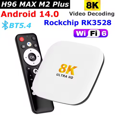 8K Android 14.0 TV BOX H96 Max M2 PLUS 8K Video Decoding Rockchip RK3528 Wifi6 BT5.4 Voice BT Remote