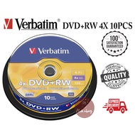 [READY STOCK] VERBATIM DVD+RW 4.7GB 4X 120MIN (10 pcs)