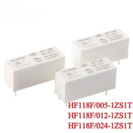 2Pcs/1Pcs HF118F 10A Relay 005-1ZS1T 012-1ZS1T 024-1ZS1T HF118F-012-1ZS1T 5VDC 12VDC 24VDC DC 5V 124