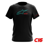 C 16 BAJU MOTOR RIDE ALPAN DESIGN RACING SUPERBIKE RARE KAIN COTTON