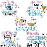 5 Pcs Magnetic Fridge Stickers - Funny Ship Door Magnets For Cruise Ship Decor - Refrigerator & Gara
