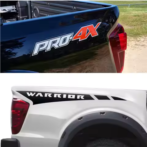 Pair Off Road PRO4X Stickers PRO-4X Decal Graphic Vinyl for Nissan Navara Warrior Frontier Titan pic