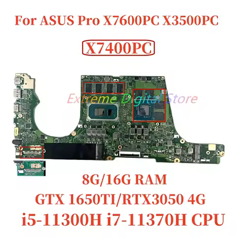 X7400PC For ASUS Vivobook Pro X7400PC X3500PC X3500PH K3500PC Laptop Motherboard CPU i5 i7-11TH RAM 