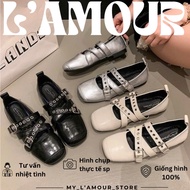 (1 SIZE BACK) Women's Doll Shoes with Stud Straps, Street Style Y2K Personality - Kalis Sandals