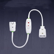 Two-prong socket cord. Power with switch extension cord plug. yna8 .      plug.