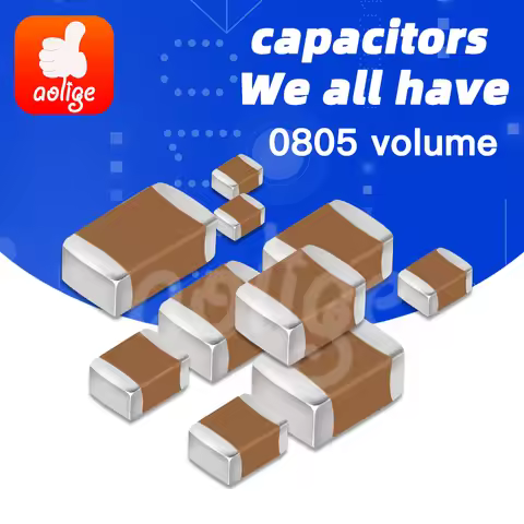 100pcs 0805 SMD Chip Multilayer Ceramic Capacitor 0.5pF - 47uF 10pF 22pF 100pF 1nF 10nF 100nF 0.1uF 