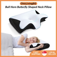 ISIYINER Memory Foam Butterfly Pillow | Orthopedic Cervical Neck Support | Anti-Snore Side Sleeper C