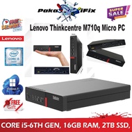 Lenovo Thinkcentre M710q Micro PC Mini (Intel Core i5-6400 6th Gen Quad-Core), 16GB Ram DDR4, 1TB SS