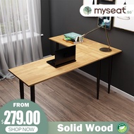 MYSEAT.sg LEICA L-Shape Solid Wood Table
