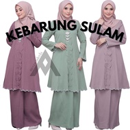 Kebarung Bunga Sulam Kain Cotton Crepe Ready Stock Raya 2023 Murah