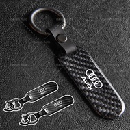 Carbon Fiber Car Key Holder, Lightweight Design, Metal Buckle for Audi A4 B8 A3 8P 8V S3 A5 A6 S6 C6