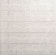 Wallpaper Dinding 3D Foam Timbul Motif Bata Batik Kayu 70x77CM Termurah