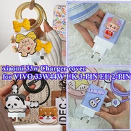 XM33W Charger cover for UK VIVO 33W 44W V4440L0A1-TL/EU Cute Cartoon labubu TPU silcione charger cov