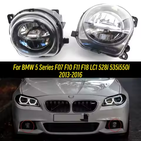 For BMW 5 Series F07 F10 F11 F18 LCI 528i 535i 550i 2013 - 2016 Front Headlight Car Fog Lamp LED 631