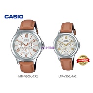 100% ORIGINAL CASIO MTP-V300L-7A LTP-V300L-7A2 LEATHER WATCH MTP-V300L LTP-V300L