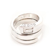 【日本直購 中古美品】8號 Gucci GUCCI 戒指 G Logo 蛇形 螺旋 925銀 飾品 珠寶 經拋光處理